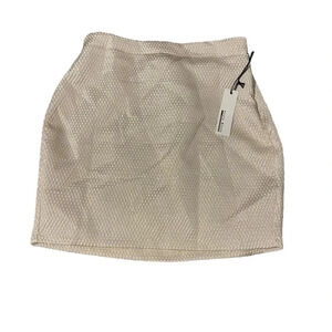 ✨Haute Monde Beige Textured Mini Skirt Women’s Size M NWT‎ | Neutral Work Chic✨